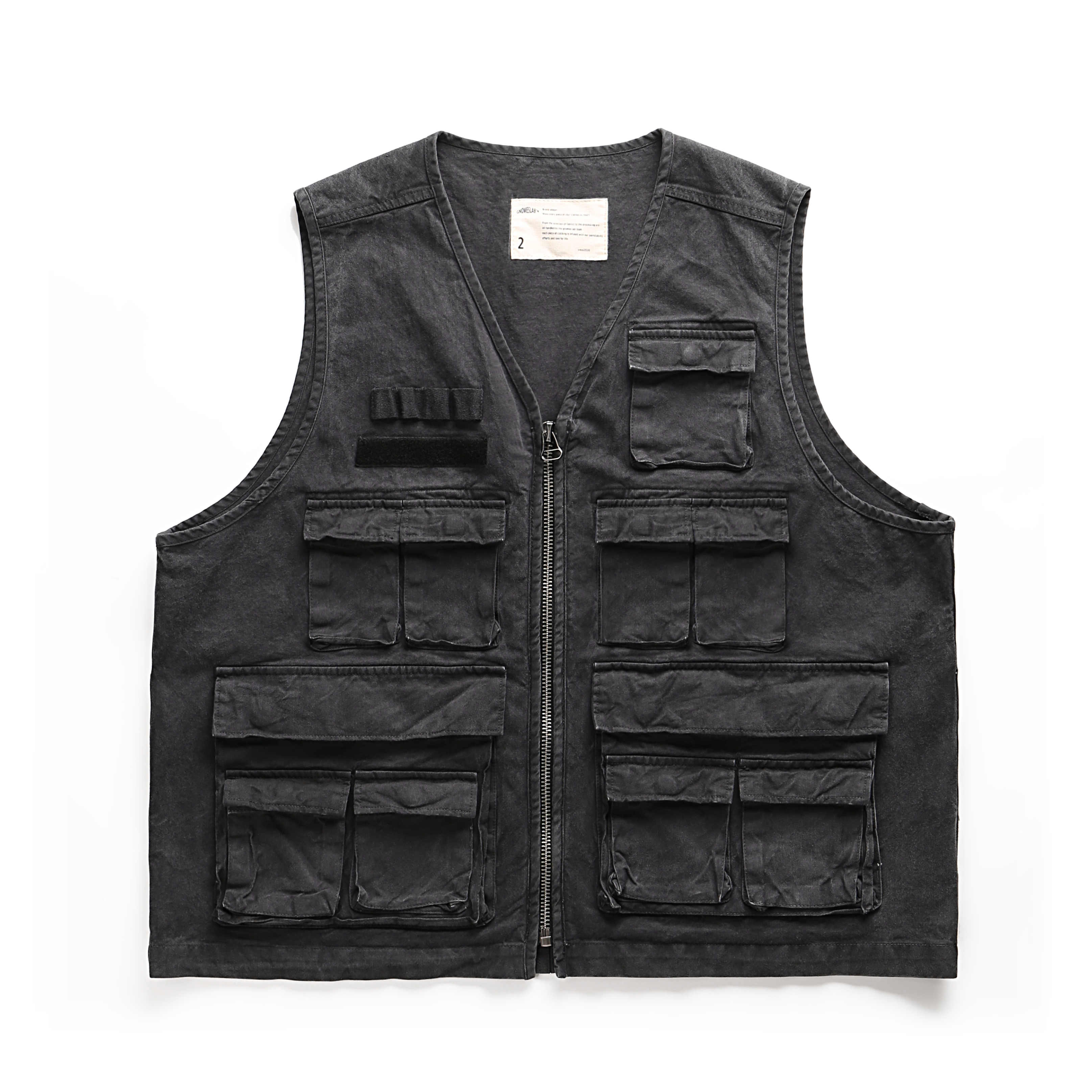 马甲宽松复古工装国潮机能蜡染