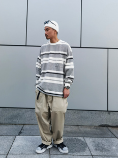 city Gnomes 赛络纺高密调接扣宽松廓形通勤长裤 22SS新品 boy lab