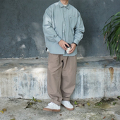 lab 21AW 长绒棉紧密纺City Gnomes boy日常通勤纯色廓形衬衫