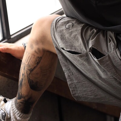 Gnomeslab25SS【蒸发•运动系列】双层轻薄镂空结构双面穿短裤