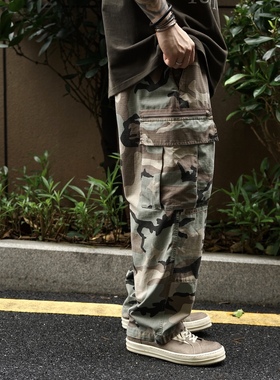 Gnomes lab 24SS定织定印丛林迷CAI格子布侧拉链抽绳工装长裤