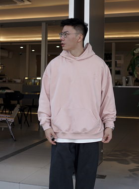 Gnomes lab 23AW 500g重磅轻抓绒磨毛套头连帽内搭卫衣日系复古