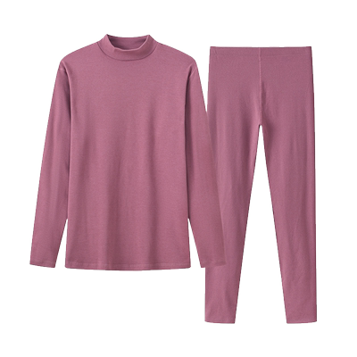 长袖女士简约保暖面料保暖套装