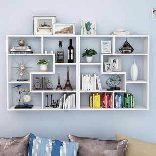 壁挂置物架学生书架酒架墙上展示架杂物收纳架美容院收纳展示柜