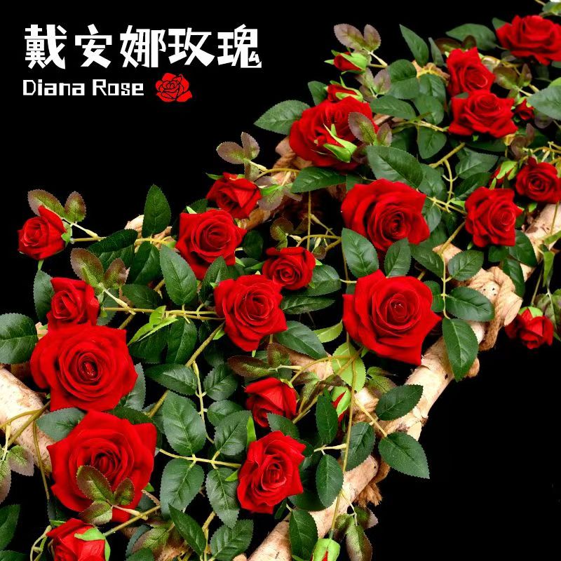 仿真玫瑰花藤铁丝藤蔓缠绕花