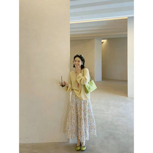博主款 女2025 BC1630和纸纱慵懒风宽松罩衫 薄针织衫