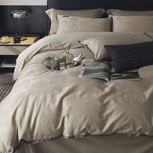 四件套140支长绒棉提花轻奢简约