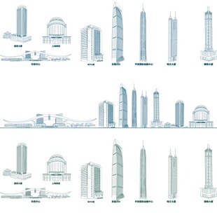 深圳粤港澳大湾区广东建筑插画手绘城市景点旅游设计剪影地标素材