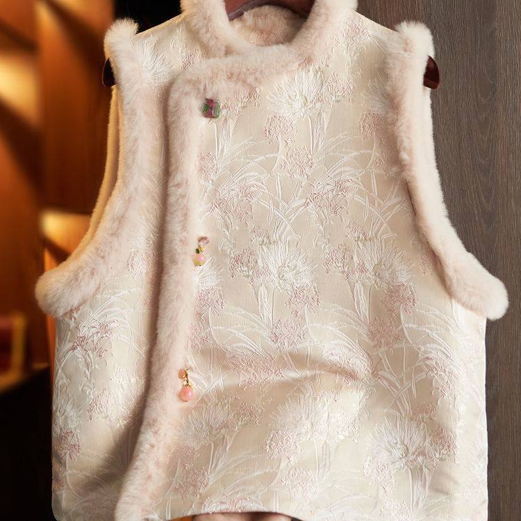 高级感复古提花新中式棉服马甲女春季新款国潮风独特夹棉无袖坎肩,女装/女士精品,马夹,淘宝优惠券,粉丝福利购,淘宝优惠卷