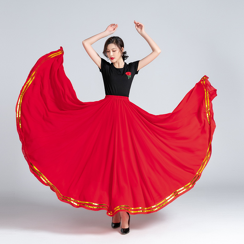 新疆广场舞显瘦半身裙裙子a字裙