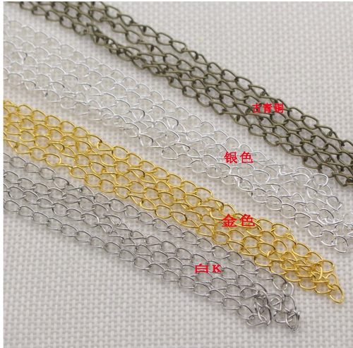 DIY玩偶头饰发簪饰品配件 5.5*3.2MM铁质链条 延长链加长链尾链