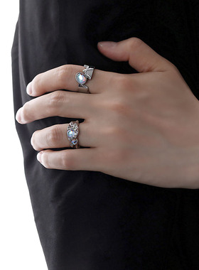 奇志爷爷男女合金ins戒指