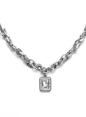 绽放之夜闪钻项链男女潮牌小众原创设计高街ins气质高级感锁骨链