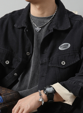 奇志爷爷ins钛钢情侣项链