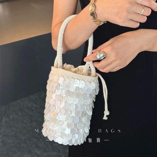 MOLI LADY BAG 手工贝壳包2026新款夏日度假风百搭个性仙女手提包