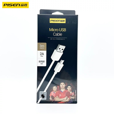 品胜安卓数据线适用于荣耀小米oppo华为vivo手机线usb充电器快充线micro接口v8梯形充电线加长闪充尼龙编织布