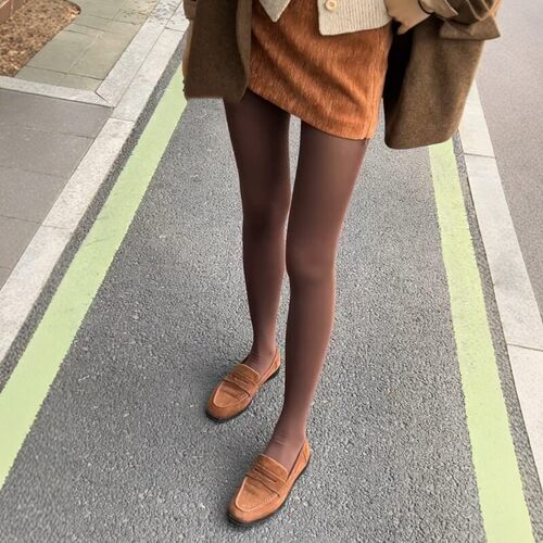 打底袜糖炒栗子色春秋美拉德咖色天哑光连裤袜高级显瘦打底1009k