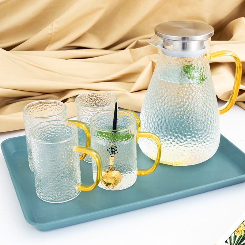 简约冷水壶大容量玻璃水壶家用耐高温凉白开水杯套装凉水壶轻奢风,餐饮具,智能水杯,淘宝优惠券,粉丝福利购,淘宝优惠卷