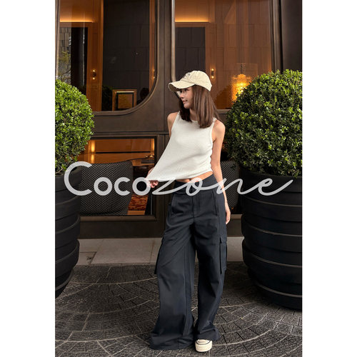 COCO ZONE 刘一一 街头风复古美式简约显瘦女式时尚百搭工装裤女