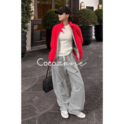 COCOZONE刘一一柔软弯刀休闲裤