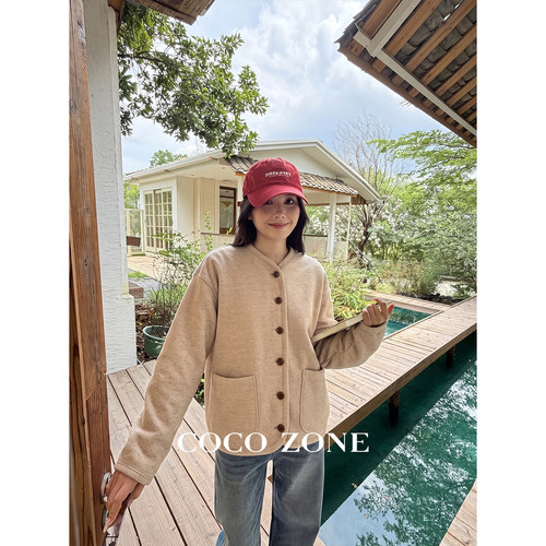 COCOZONE刘一一摇粒绒开衫
