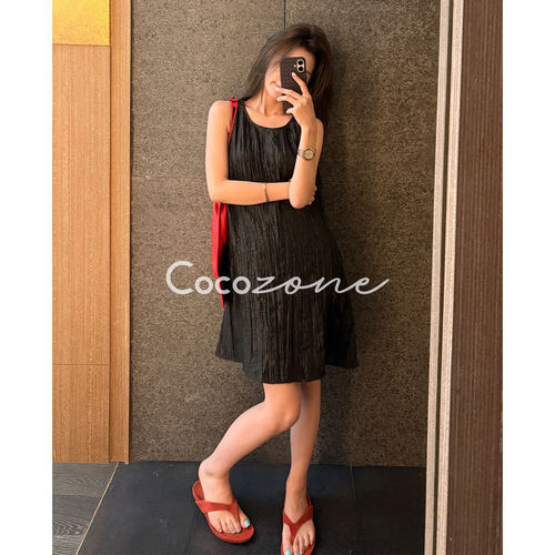 COCOZONE刘一一圆领连衣裙