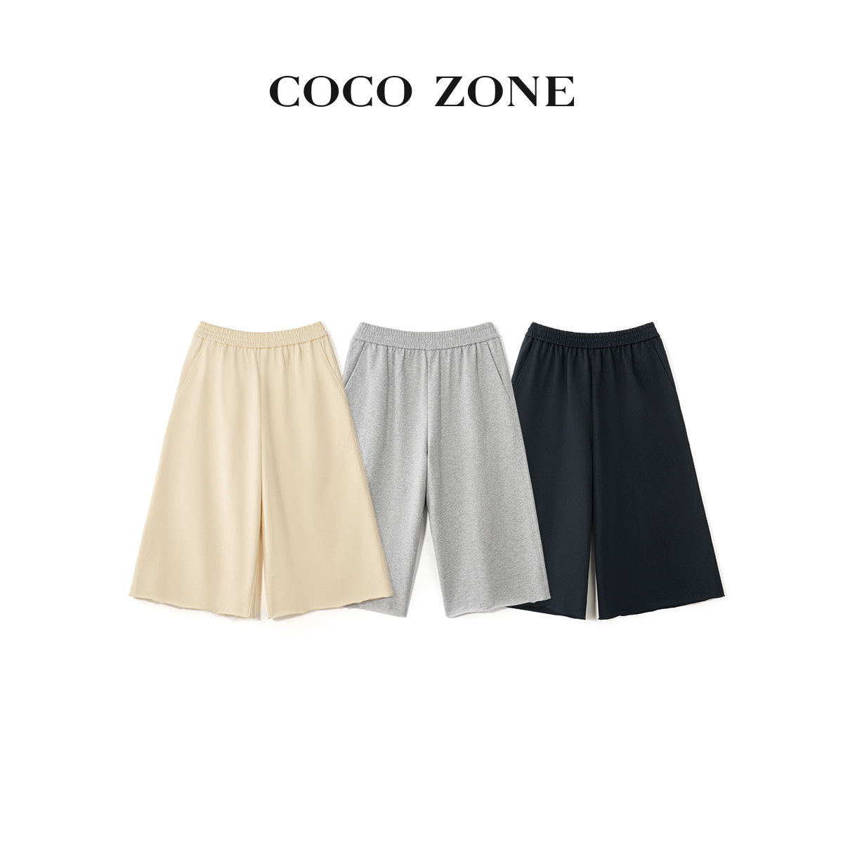 COCO ZONE 刘一一"盛夏七分裤"2026夏季新款纯色舒适短裤女