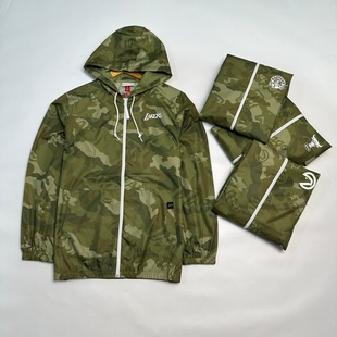 外贸尾货 原单M&N版美国篮球男士迷彩全拉链皮肤衣 胶印印花外套