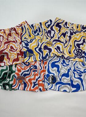 美式潮牌BKTSQD美国篮球男士网眼短裤 不过膝盖版型刺绣+毛巾绣标