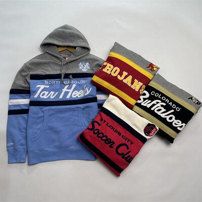 NCAA和MLS男士加绒卫衣刺绣队标