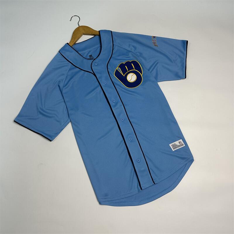 美国棒球棒球开衫万针刺绣纽扣