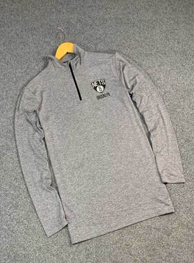 美式半拉链投篮热身训练服长袖运动T恤 秋季速干透气 跑步健身ISN