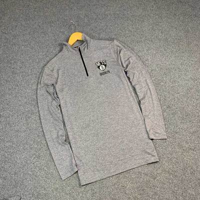 半拉链训练服湖人队跑步运动T恤