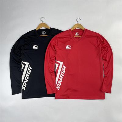 美式长袖运动青年透气T恤网眼