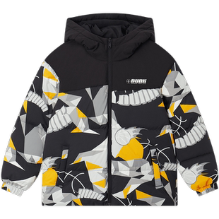 361童装 男童保暖羽绒服外套防风冬季新款中大童保暖加厚连帽上衣