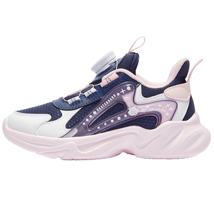 361童鞋 女童旋钮鞋纽扣跑步鞋春秋季新款中小童防滑儿童运动鞋子