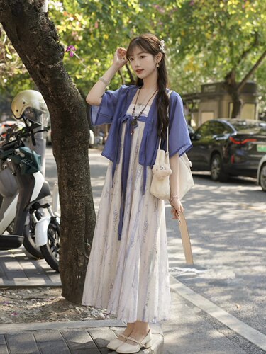 新中式国风汉服女2026新款开衫超仙气质显瘦吊带连衣裙日常穿搭夏