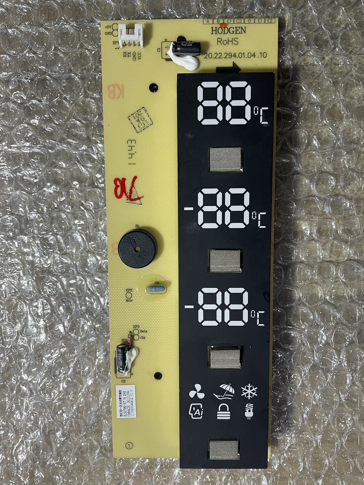 适用容声BCD-255WYMB-YS22冰箱255WKR1NYG-ZL22显示板1607989-V07