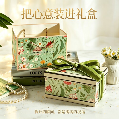 【绿色礼盒套装】送礼专属26cmx18cmx12cm