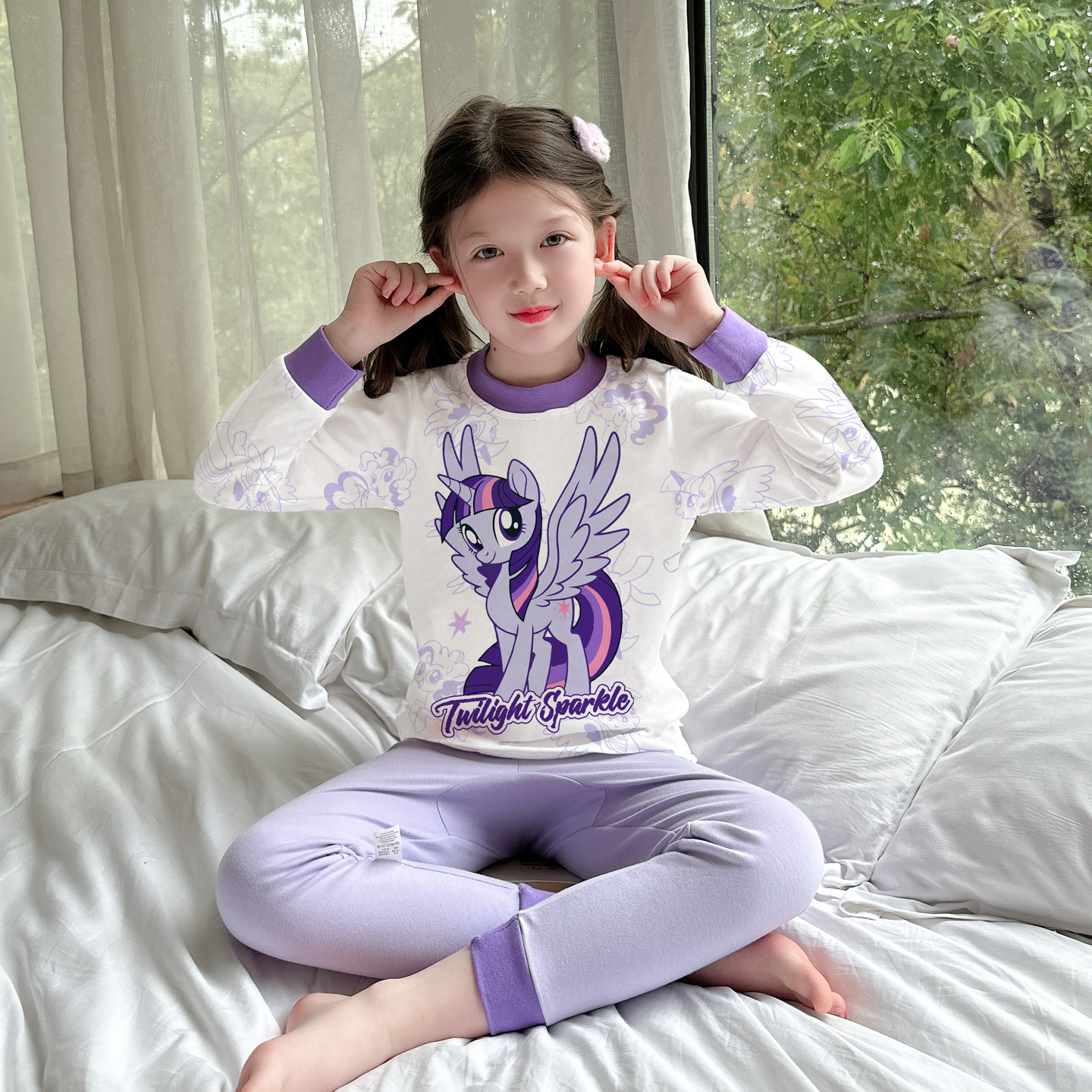 小马宝莉儿童睡衣女孩2025新款秋冬纯棉家居服男女童秋衣秋裤套装