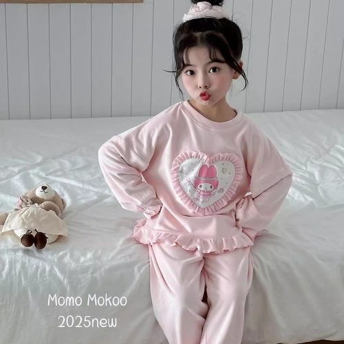 儿童睡衣女孩2025新款女童牛奶绒