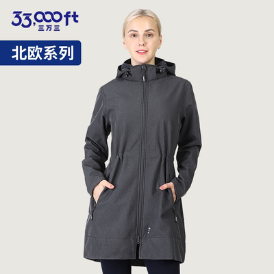 三万三户外防风软壳衣秋冬女