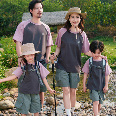 亲子装一家三口2025新款夏季短袖