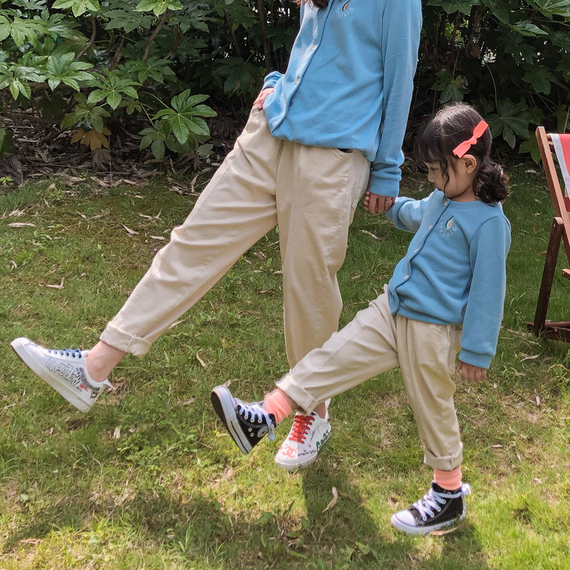 亲子装休闲裤母女装母子装2020年秋季新款潮洋气时尚一家三口裤子