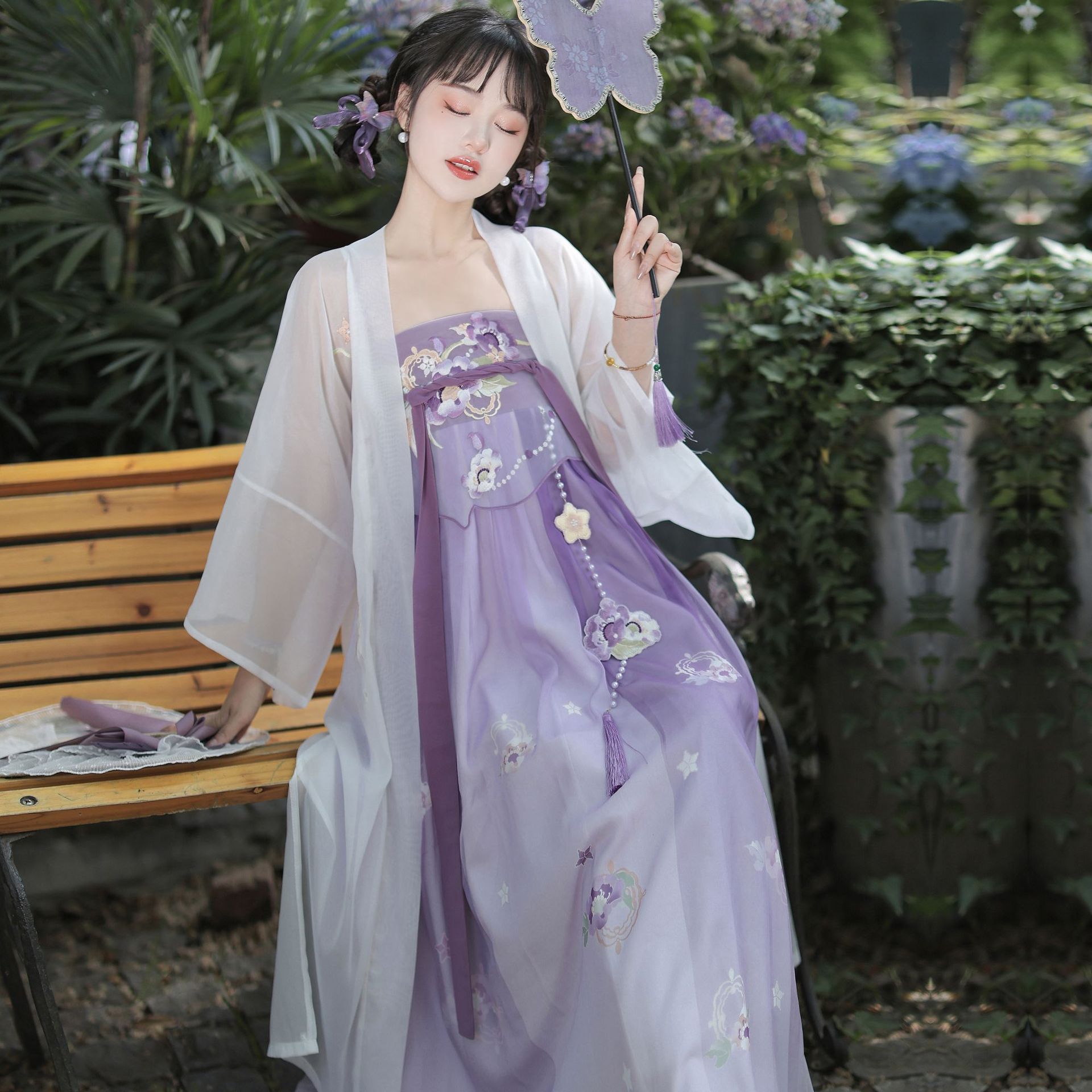 琉夏汉元素吊带连衣裙套装齐胸日常改良汉元素中国风汉服春夏