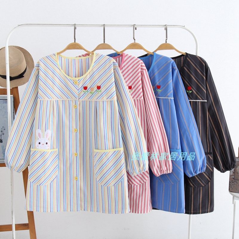 外贸成人长袖围裙四季款卡通前扣罩衣烘培家用防污张爱林家居用品,家庭/个人清洁工具,围裙,淘宝优惠券,粉丝福利购,淘宝优惠卷