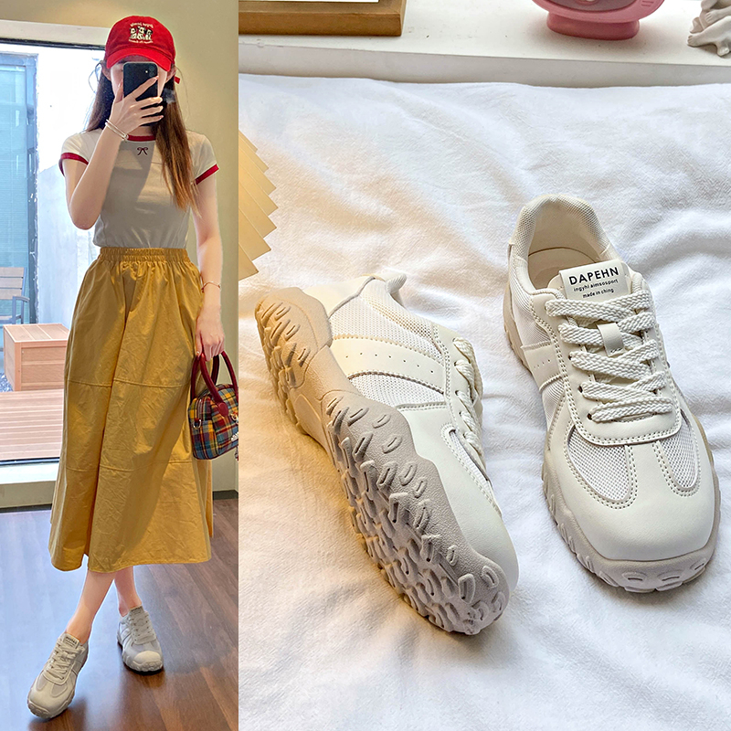 厚底德训鞋女2025新款春季