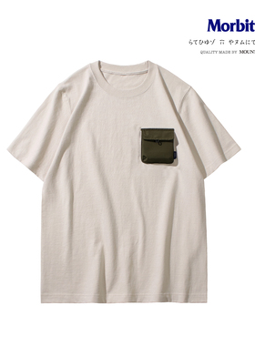 MOUNTsupply口袋T恤山系露营风格筒织短袖重磅风格复古