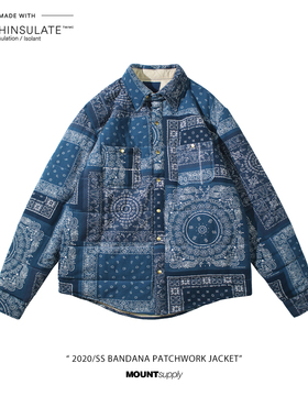 MOUNTsupply新雪丽古布棉服2024秋冬腰果花刺子KOFU棉袄VISVIM