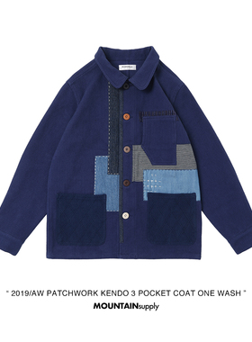MOUNTsupply手工刺子拼布外套余文乐剑道KAPITAL染夹克VISVIM